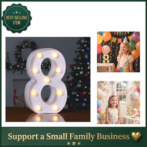 Chic white led number - chic,
