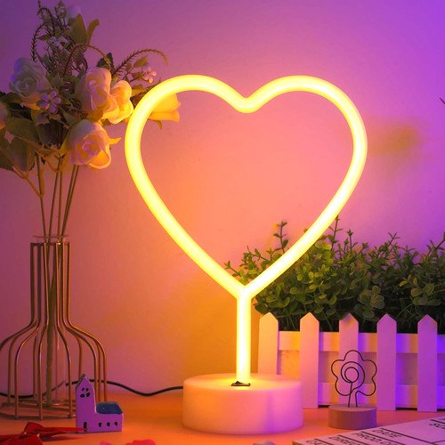 Heart led neon sign bedside - neon,