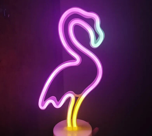 Flamingo led neon sign - led, bedside