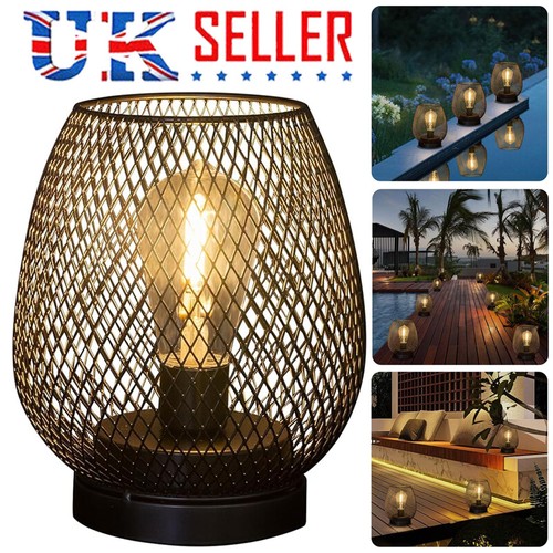 Metal cage table lamp wireless - metal,